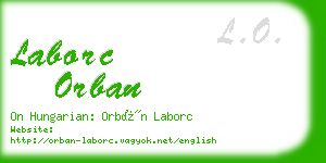 laborc orban business card
